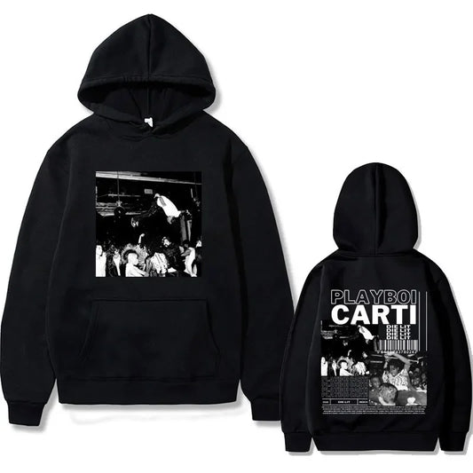 Hip Hop Rapper Playboi Carti Die Lit Music Album Hoodie Men's Fleece Cotton Sweatshirt